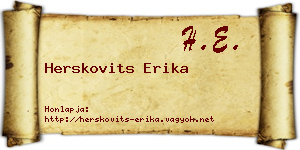 Herskovits Erika névjegykártya